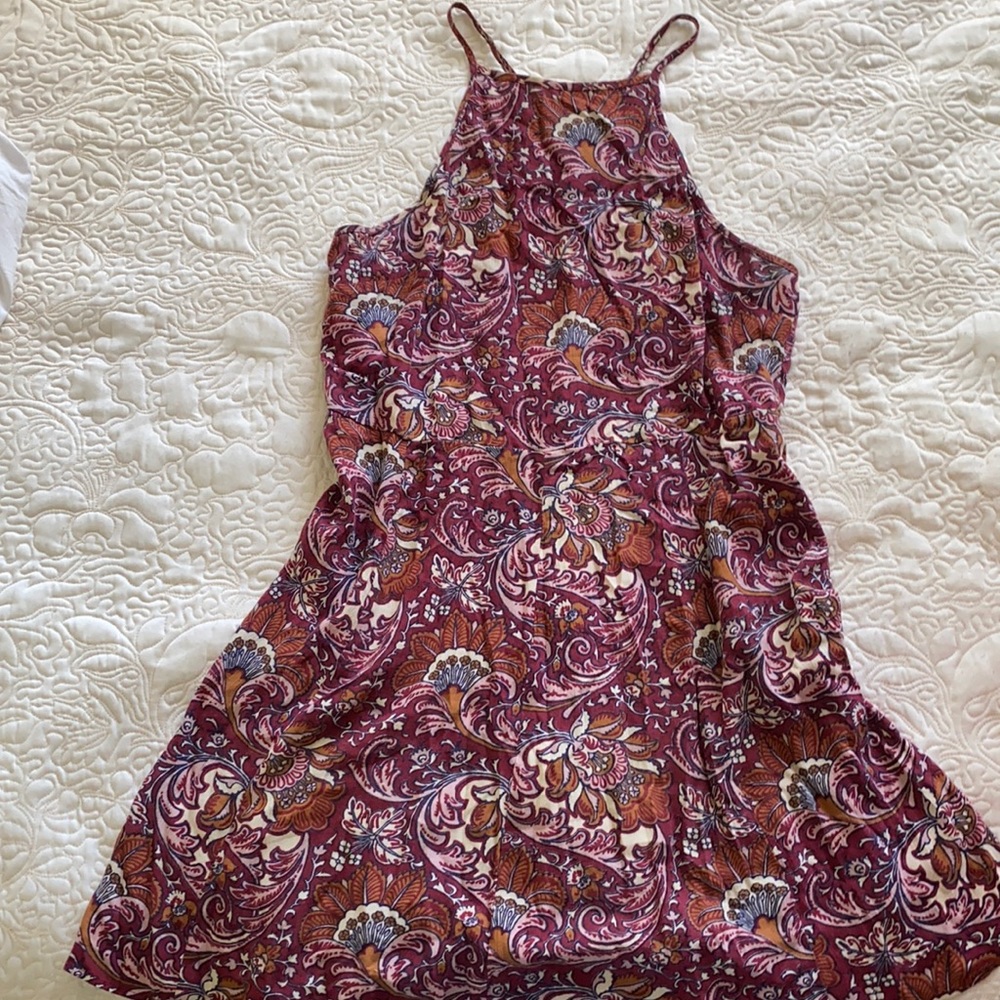 Paisley Print Halter Dress